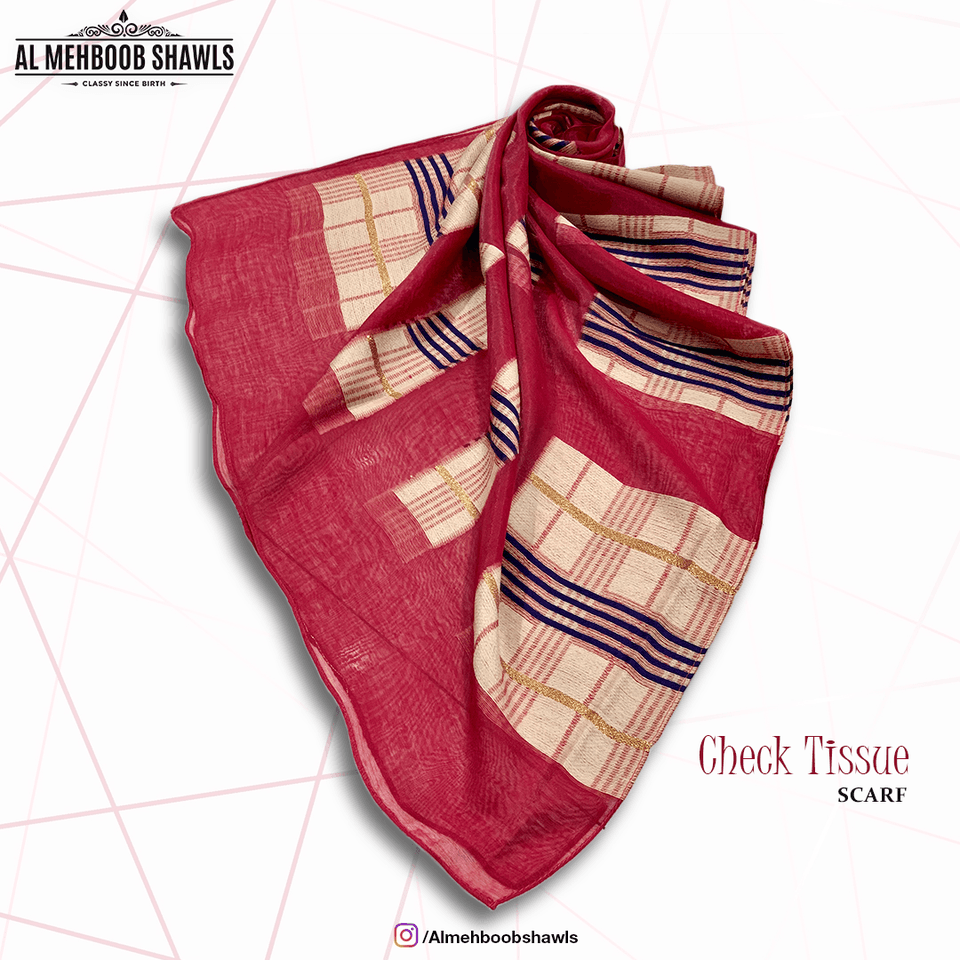 Check Tissue Scarfs - High Quality