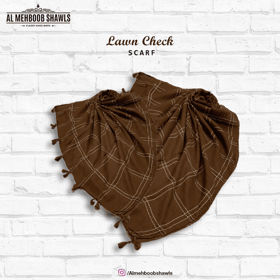 Lawn Check Scarves - High Quality