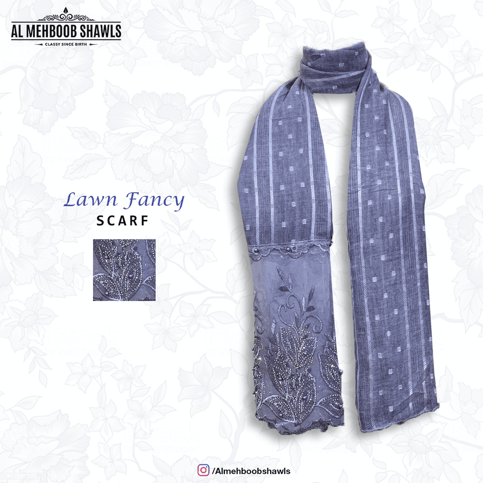 Lawn Fancy Scarves - High Quality