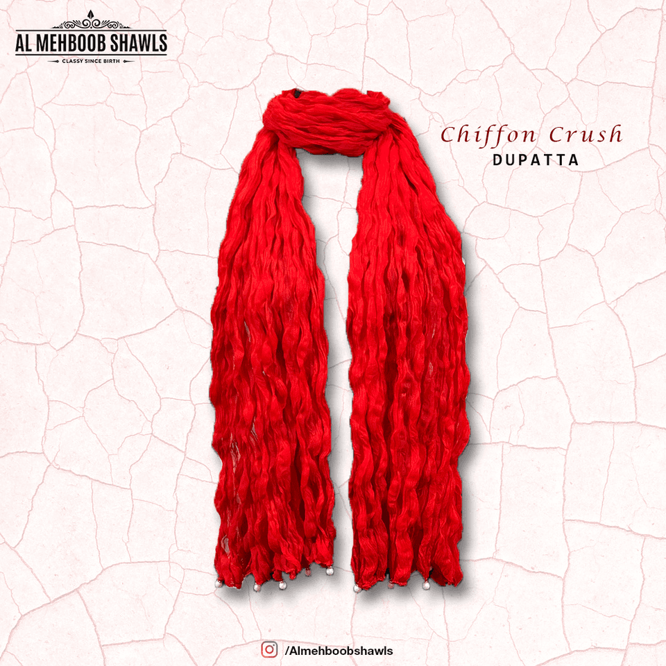 Chiffon Crush Dupatta - High Quality