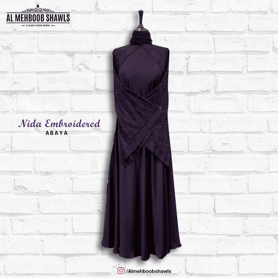 Nida Embroidered Abaya - High Quality