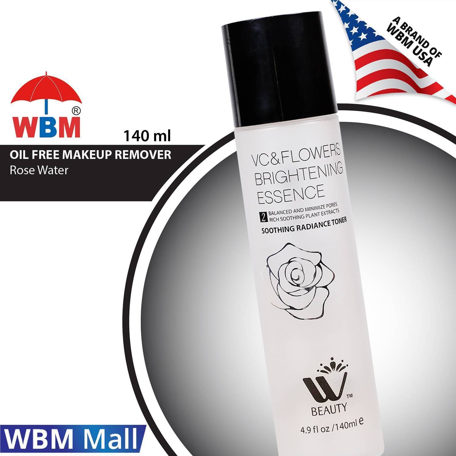WBM Moisturizing Skin Toner - Minimize Pores & Balances Skin PH Level,Facial Toner for All Skin Types - 140 ML | Product of USA