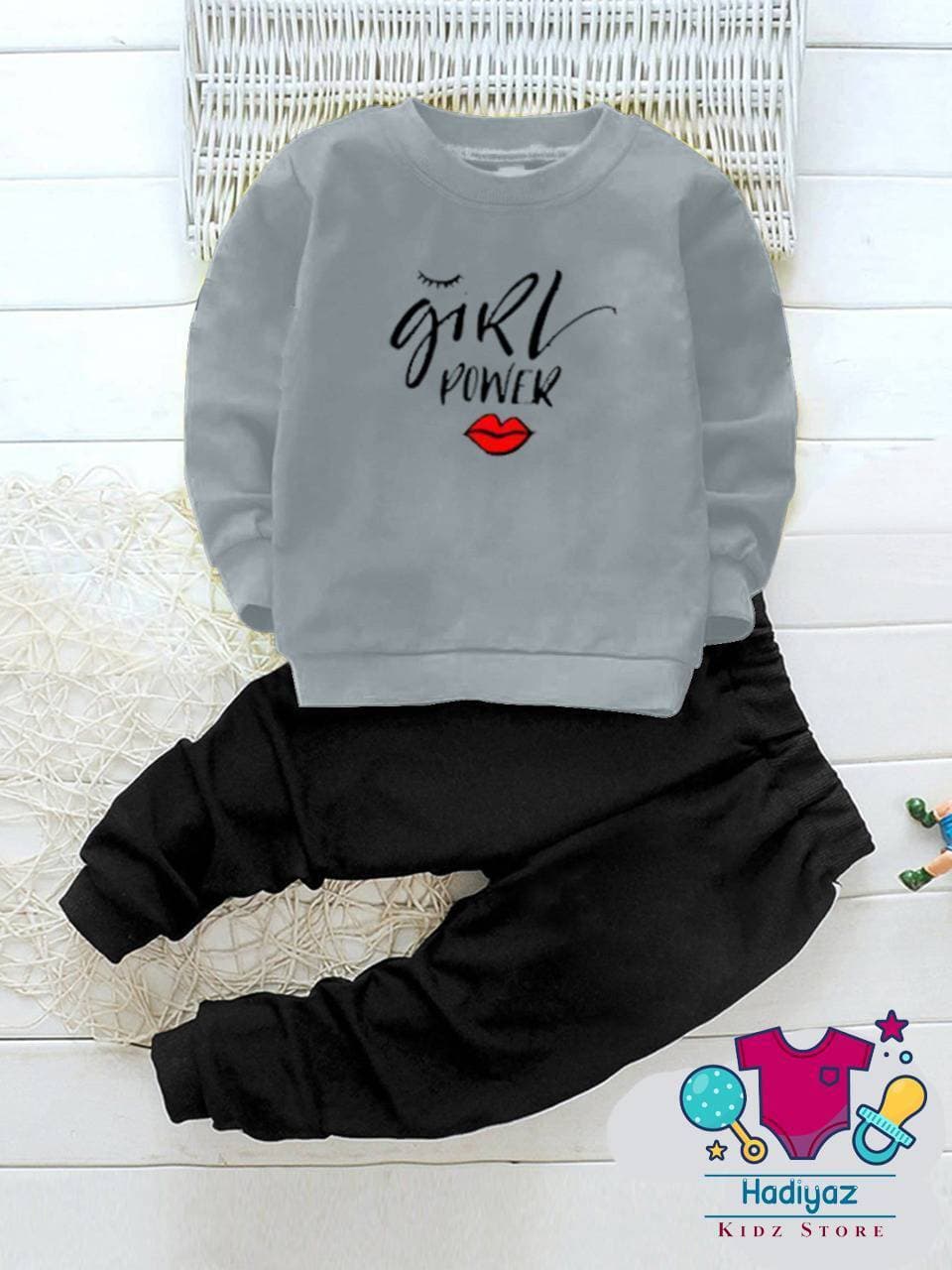 Attractive Summer Collection Kids Suits - Grey Shirt Black Trouser