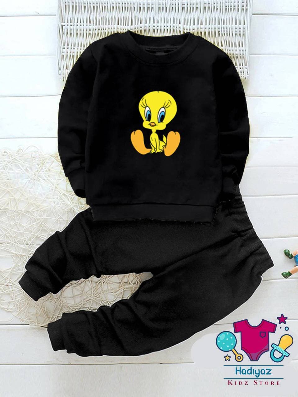 Summer Friendly Collection Kids Suits - Black Shirt Black Trouser
