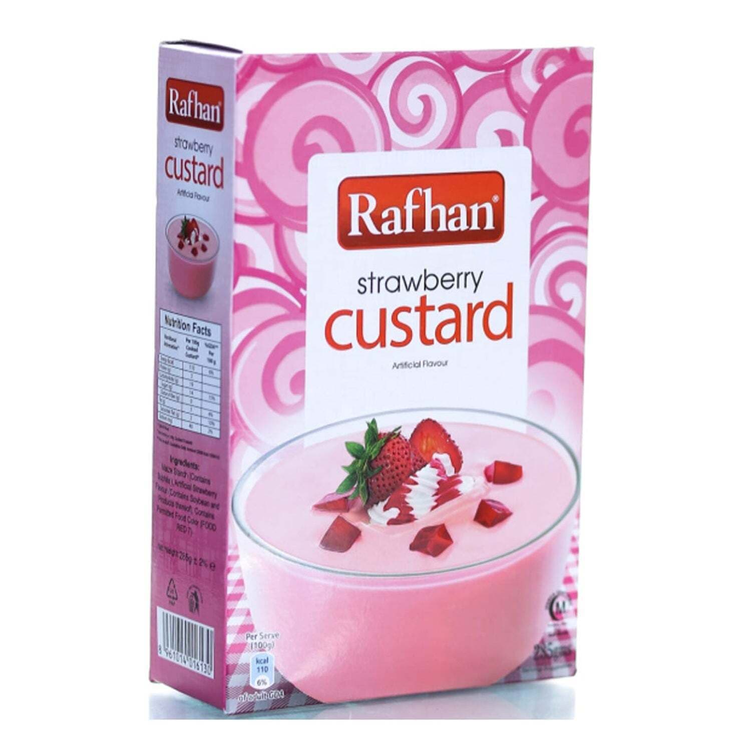 Rafhan Custard Strawberry Flavor- 275 g
