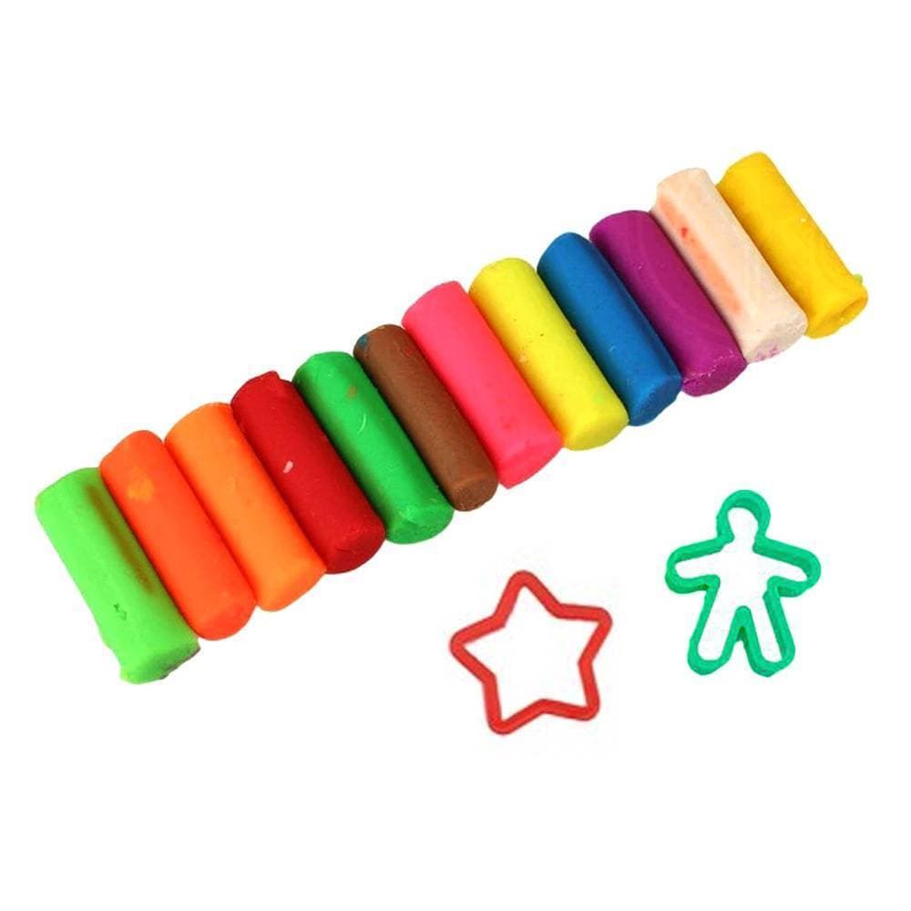 12 Color Clay Dough Fun Toy Set With 2 Mold