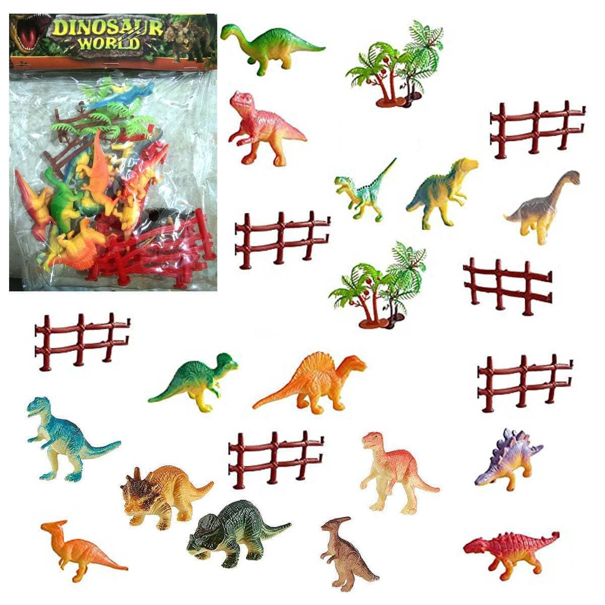 Rubber Dinosaur World Tiny Toy Set