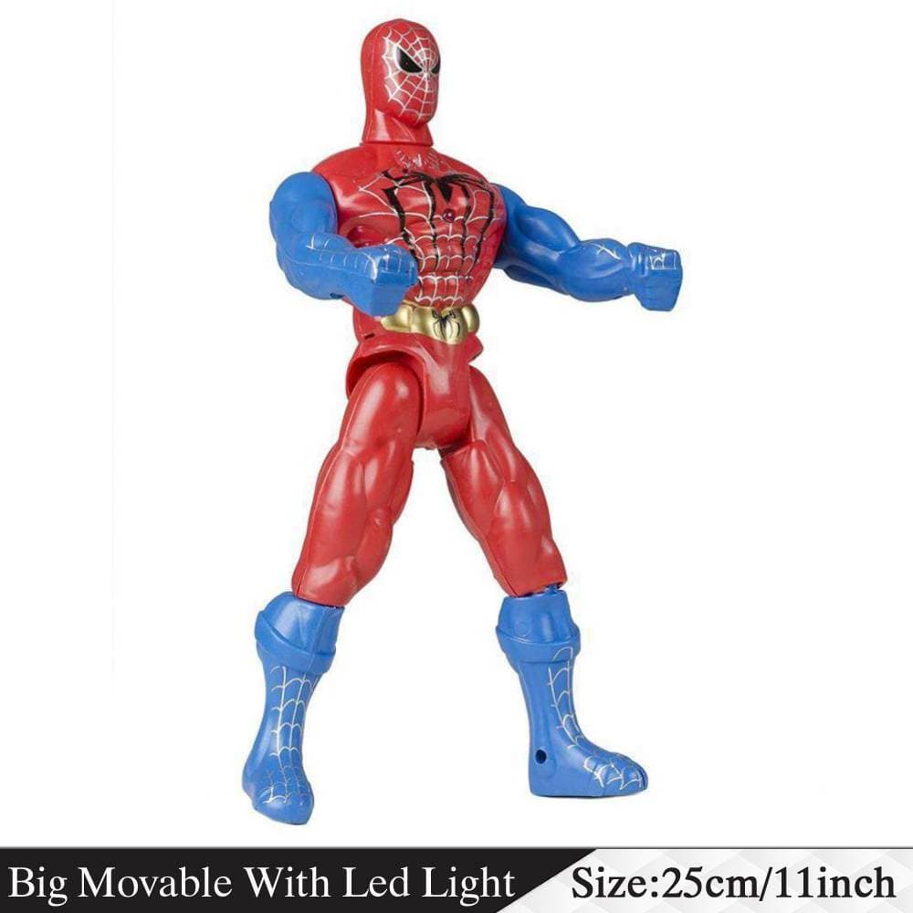 Big Large Size Spiderman Action Figures Toys Movable With Led Light - Size 28cm / 11 inch