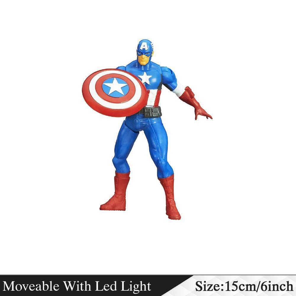 Action Figures Captain America Toys Movable With Led Light - Size 16cm / 6 inch