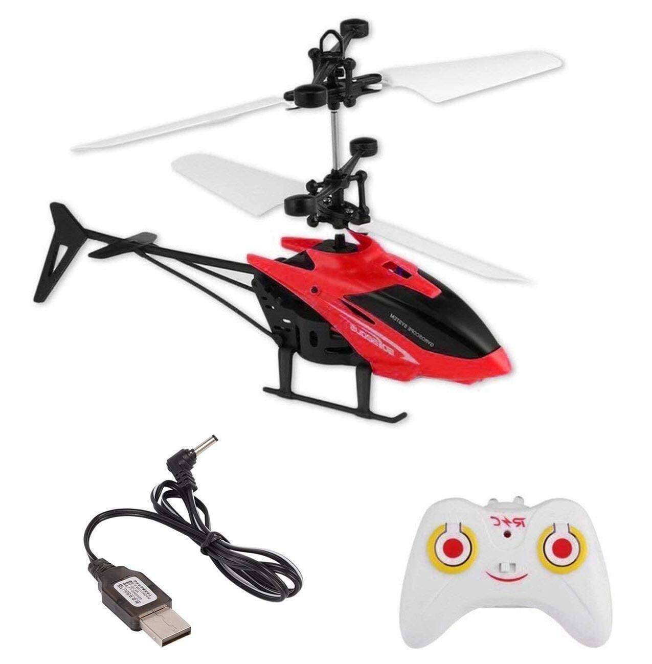 2 in 1 Hand Sensor Flying RC Helicopter With Remote 2 channel - Palm Sensor  Rechargeable Induction Aircraft