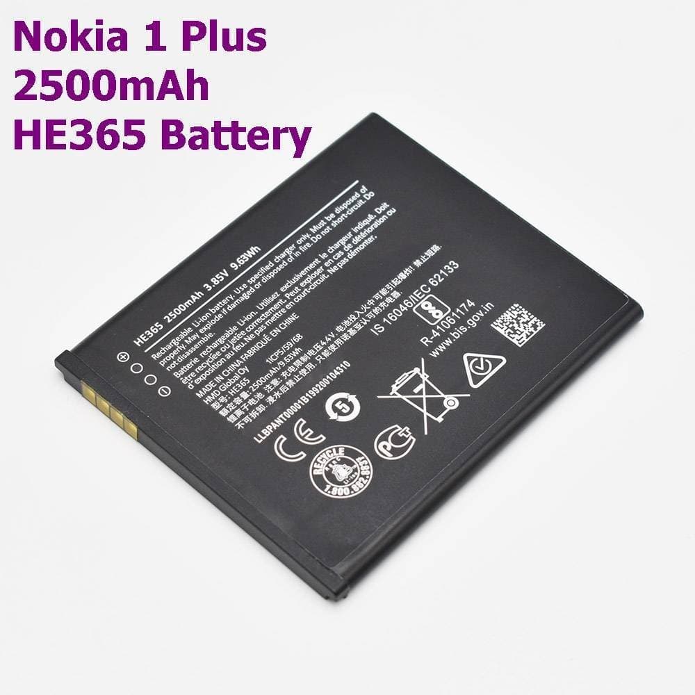 Nokia HE365 Battery Replacement for Nokia 1 Plus with 2500mAh Capacity
