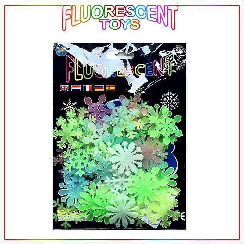 Fluorescent 3D Night Glowing Snowflake Shape Wall Decoration