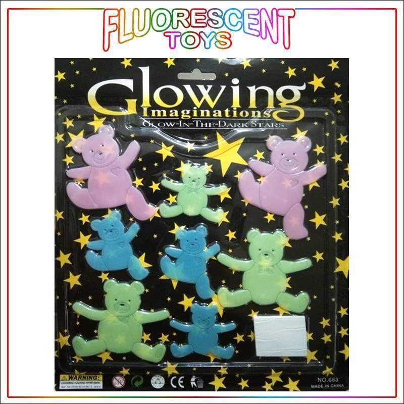 Fluorescent 3D Night Glowing Teddy Bear Shape Wall & Ceiling Decoration