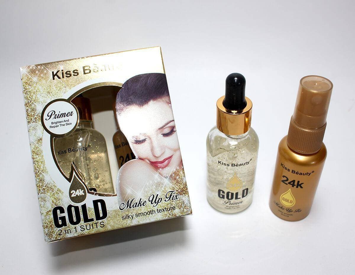 Kiss Beauty 24K Gold 2 in 1 Primer + Makeup Fixer Spray