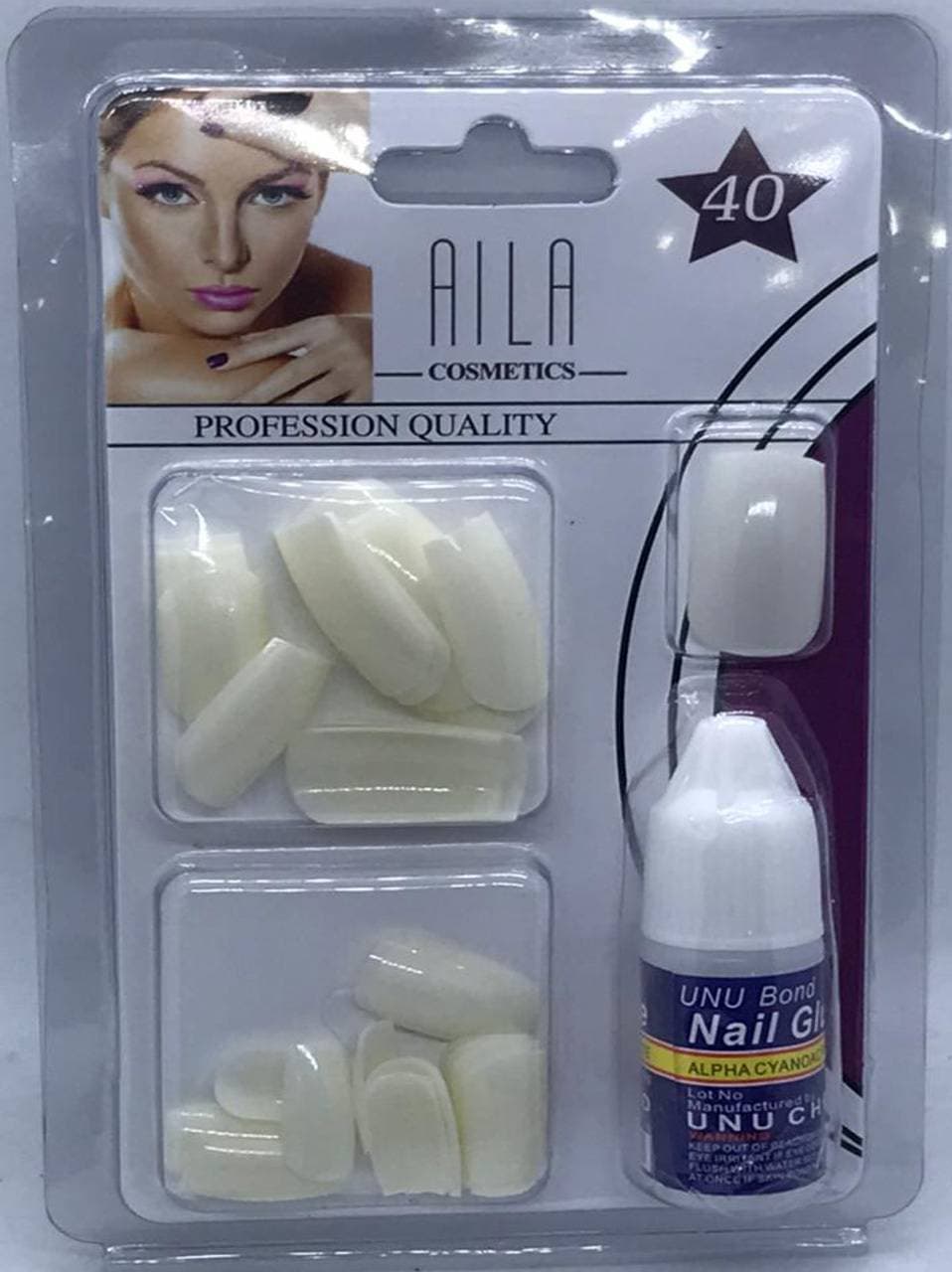 Nail Pack with Glue by AILA COSMETICS