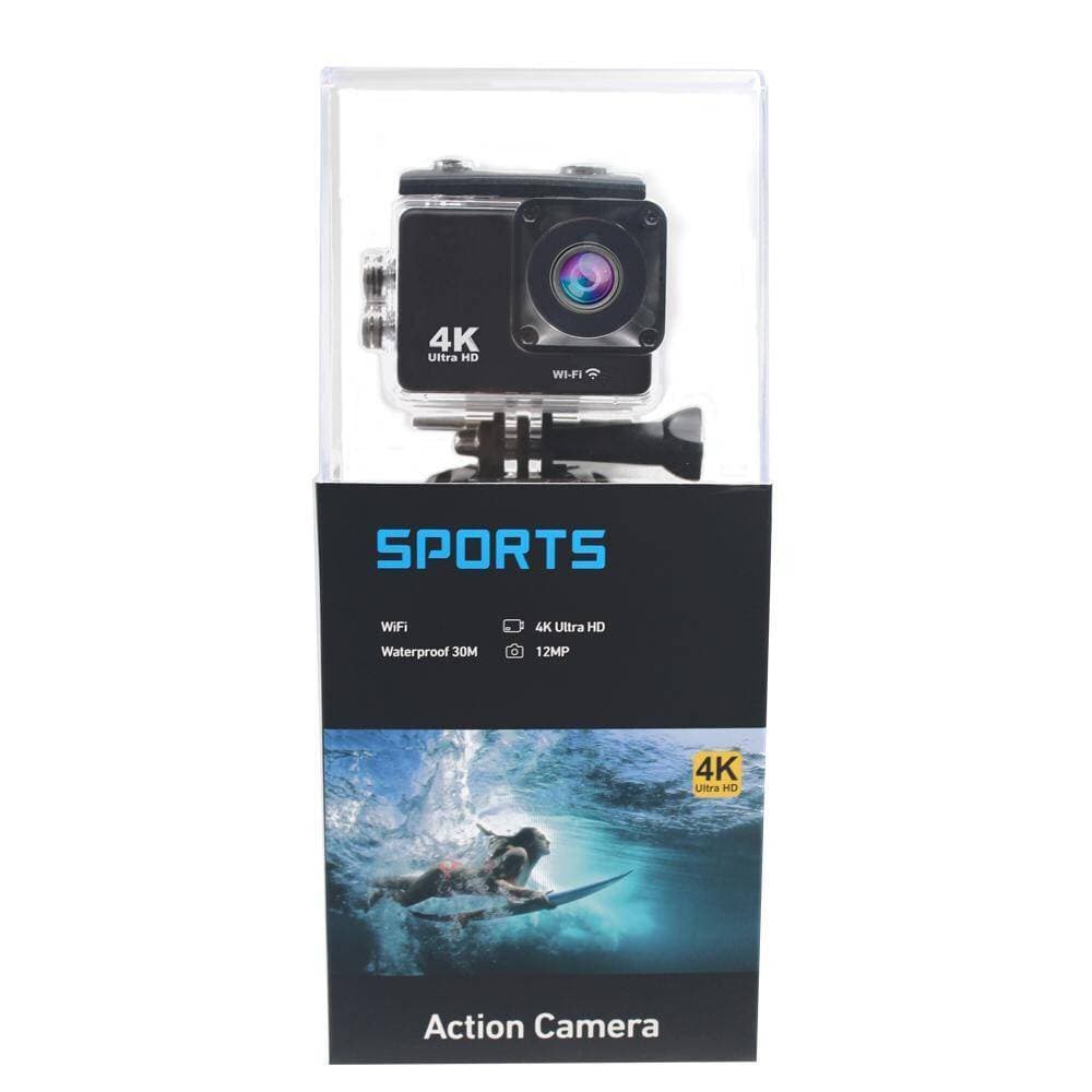 Action Sports Camera Wifi 4k 1080p HD - Black