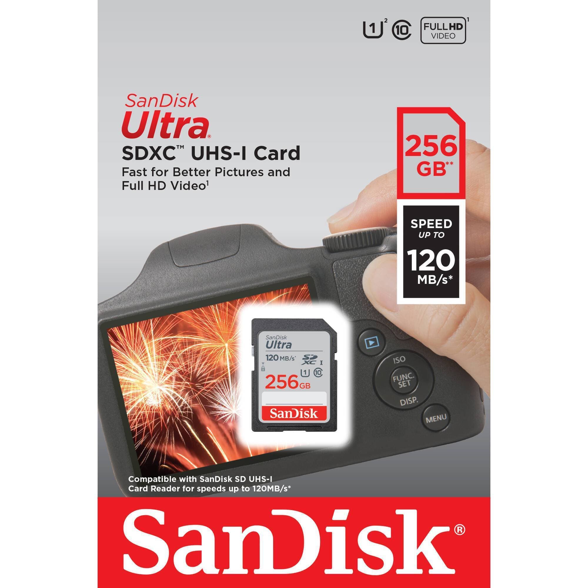SanDisk Ultra 256GB SDXC Memory Card 120MB/s