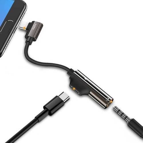 EAUC-12 Time Series Type-C to Type-C Interface +3.5 Interface Bending Audio Adapter