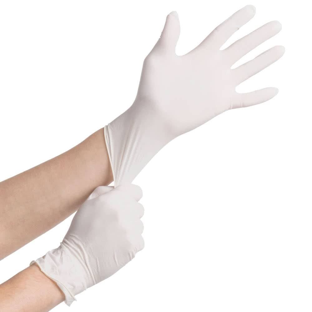 Latex Examination Safety White Hand Gloves - Pack of 50 Pairs