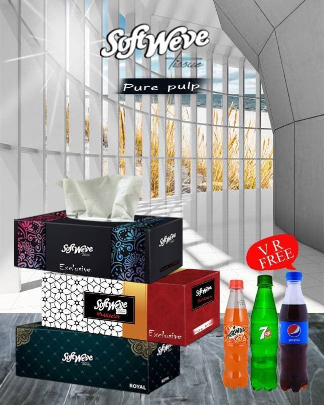 Tissue Box  Exclusive buy 3 get 3 Drinks Free