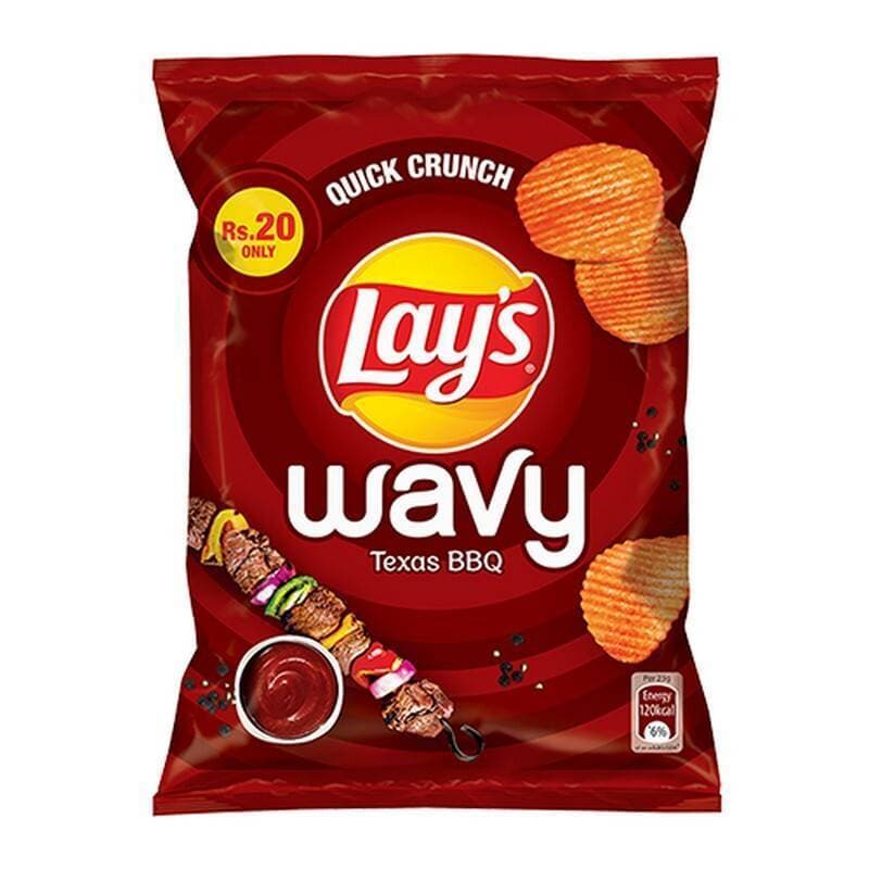 Lays Wavy Bbq Rs.20 - Pack Of 6
