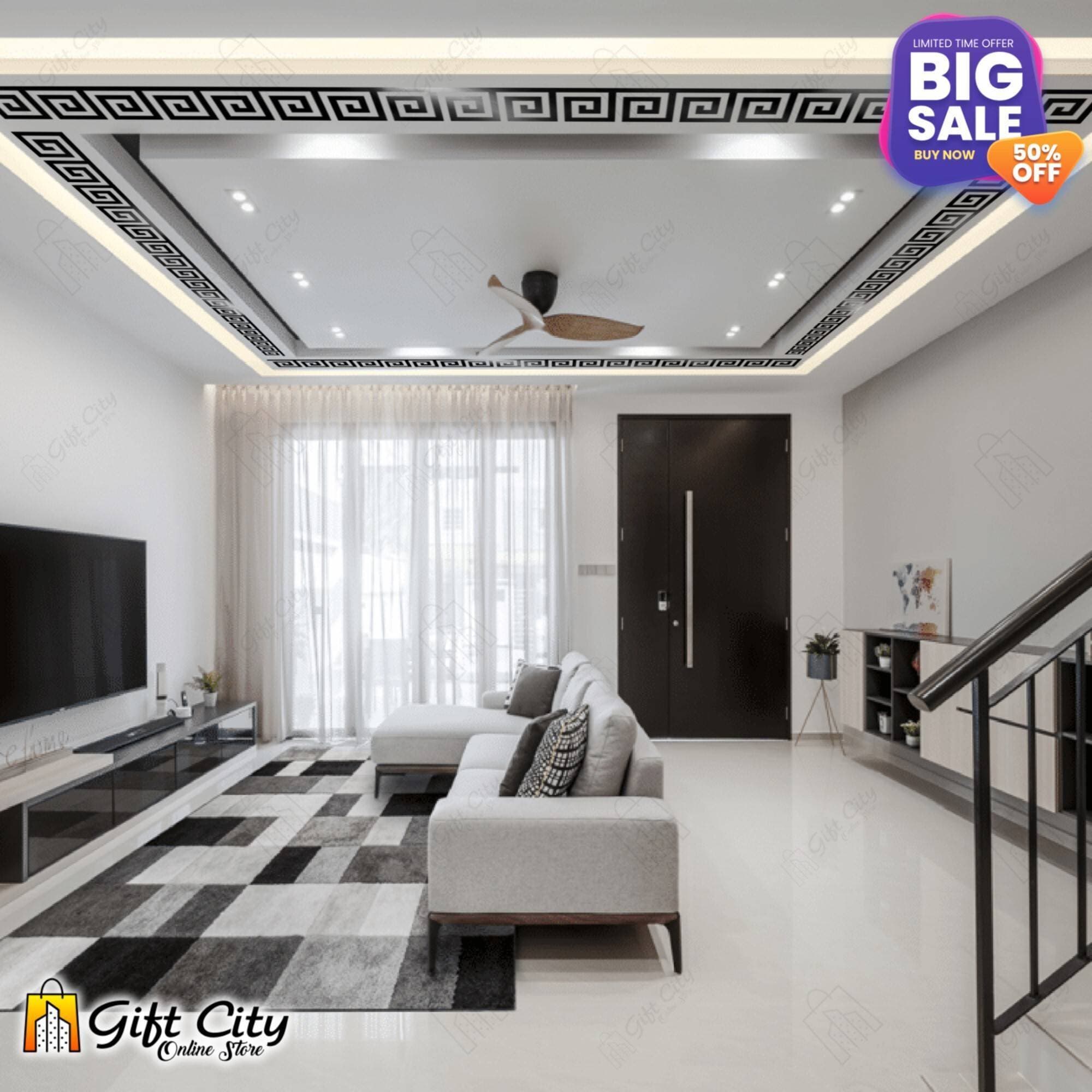 Black Mirror Tile Sticker Acrylic Border  80 Pcs 60*60mm