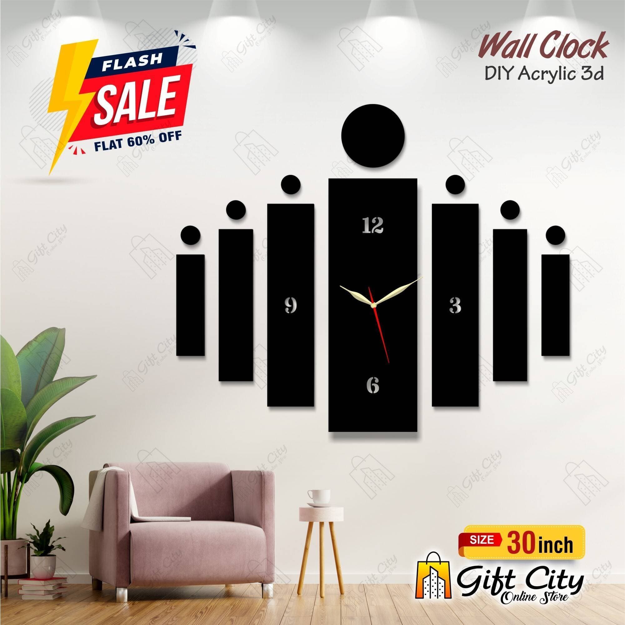 Big 3d Acrylic Wall Clock - GCOS25