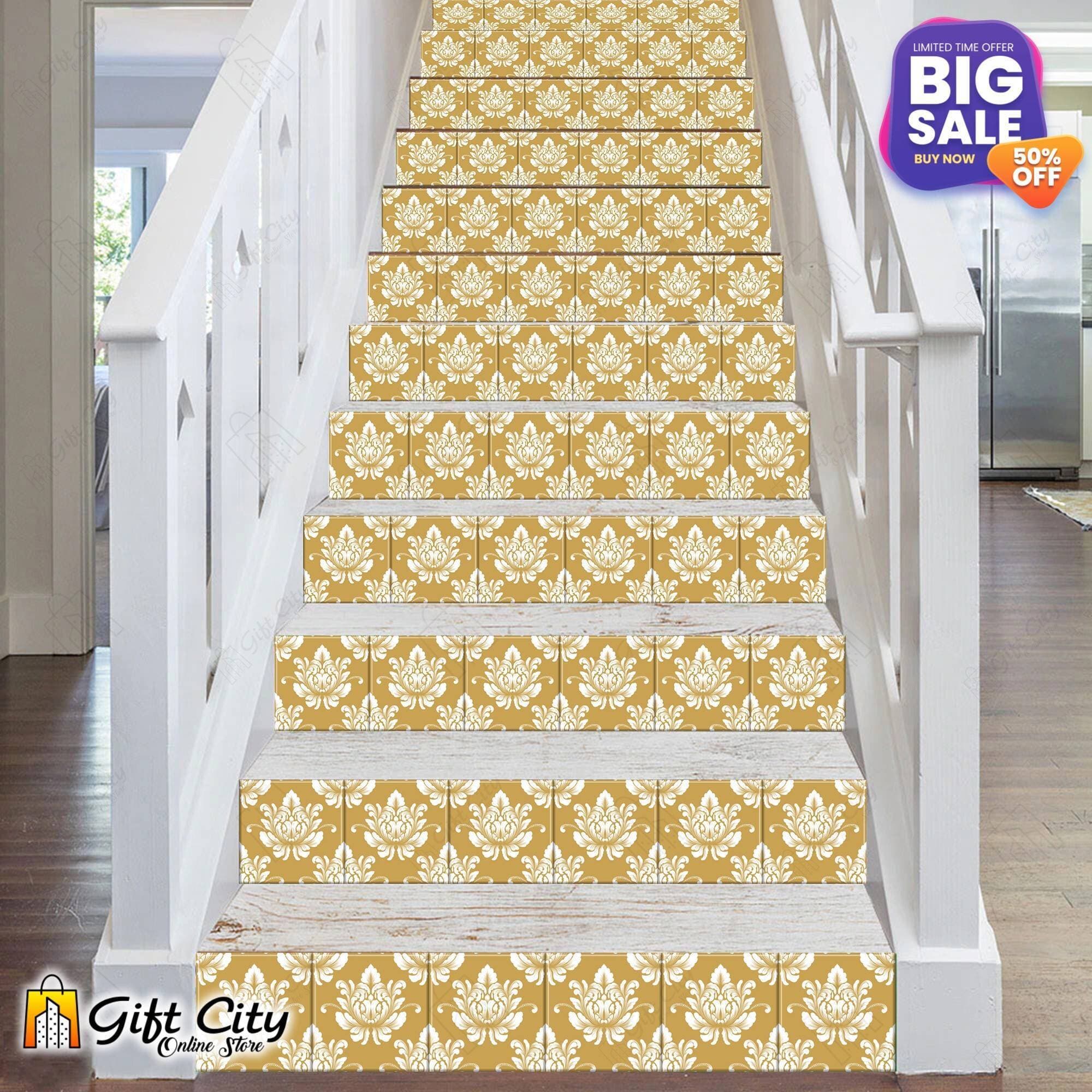 Golden Tile Stickers Pack of 24 Pcs. 12x12 cm
