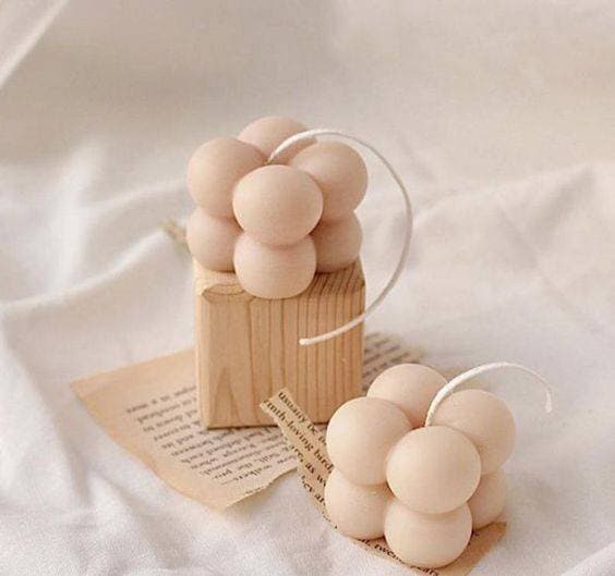 2 PCs, Nude Bubble Candles, Decorative Candles