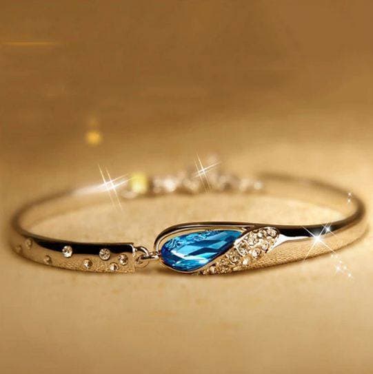 Blue Pearl Silver Bracelet