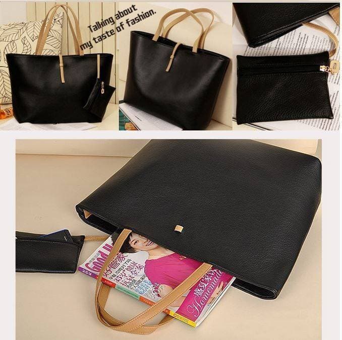Black PU Leather Bag