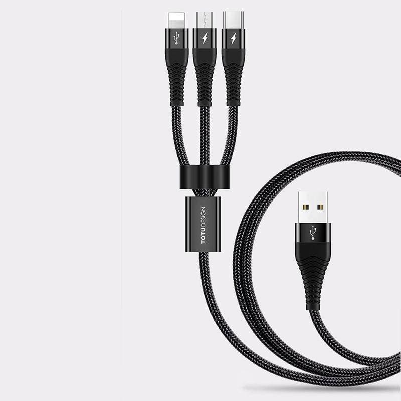 3 in 1 USB Charger Cable For Lightning 1.5m