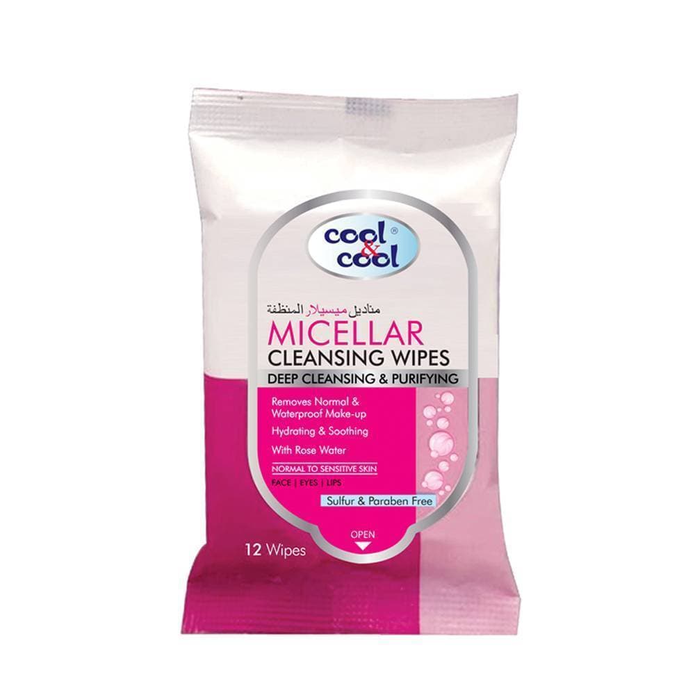 MICELLAR CLEANSING WIPES 12'S