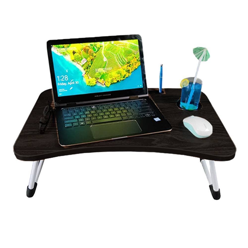 Relaxsit Foldable E-Laptop Table Stand with Multiple Slots - Black