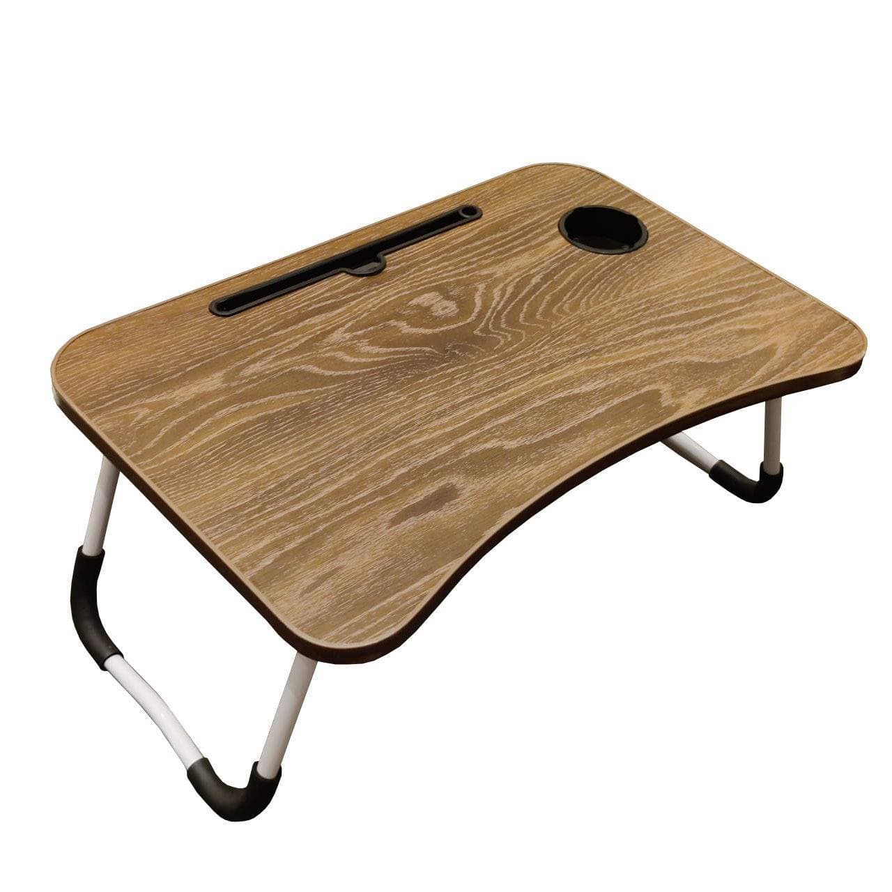 Relaxsit Foldable E-Laptop Table Stand with Multiple Slots - Brown