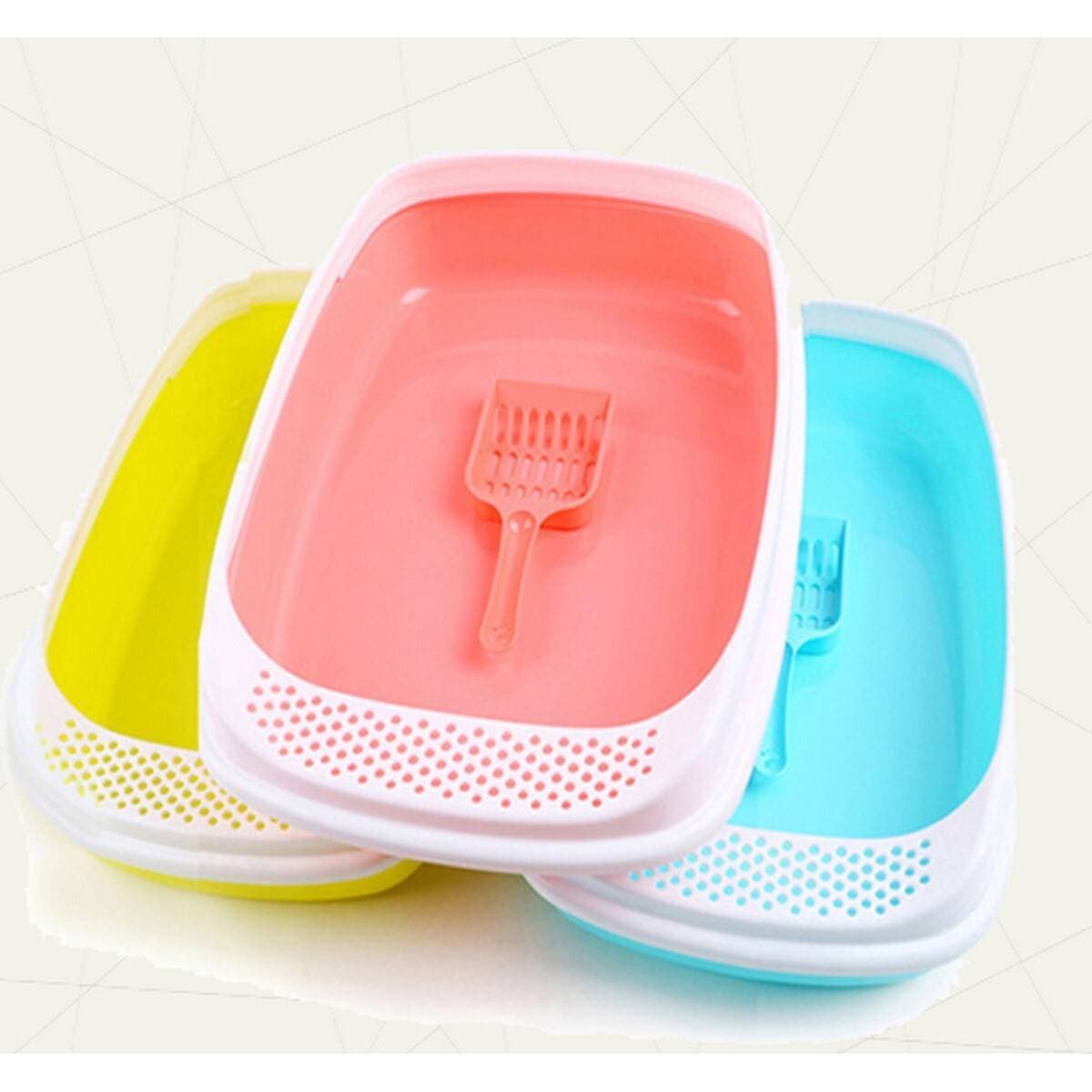 Litter Tray With Strainer Tray - Large Size - With Free Scoop