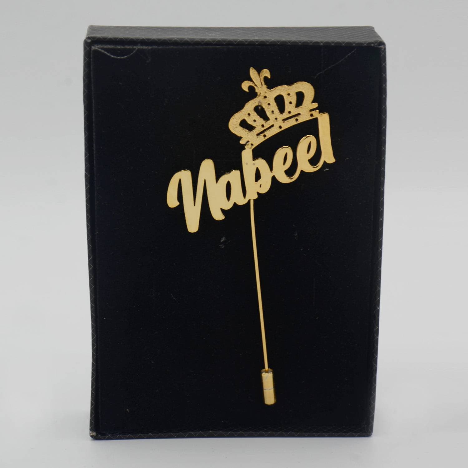 Customize Name 24K Gold Plated Coat Pin, Lapel Pin, Name Brooch Gift Set For Men Gift Item - Lapelpin03