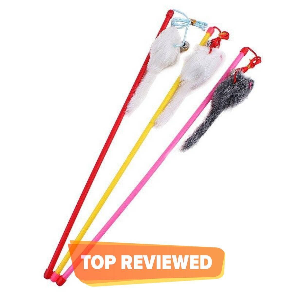 Teasing Stick With Funny False - Mouse For Cat