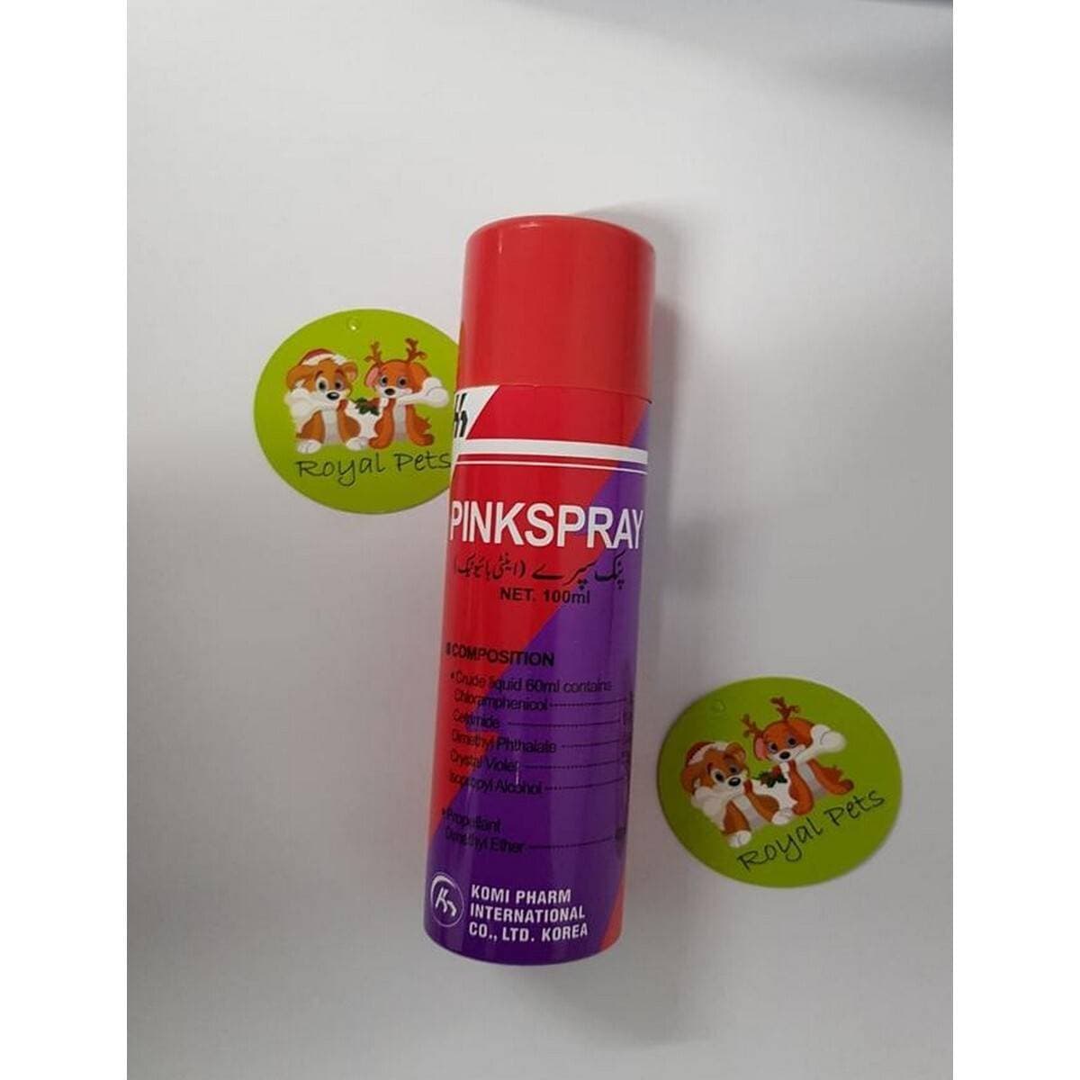 LM Pink Spray For Wound Spray - For All Pets - 100Ml