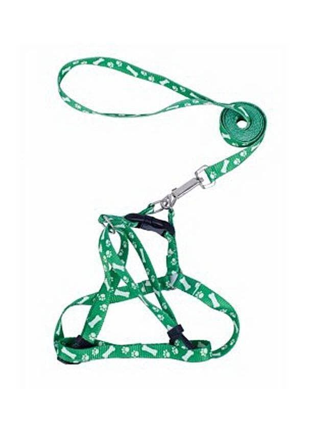 Cat Harness & Long Leash - Green