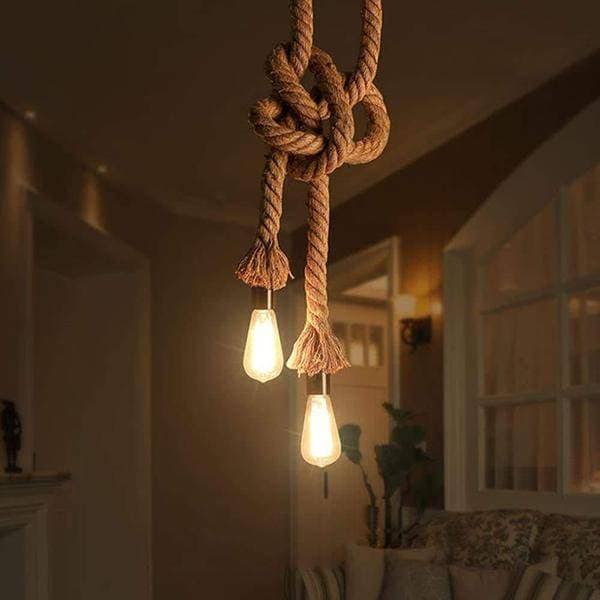 2m Double Holder Rope Ceiling Light Lamp