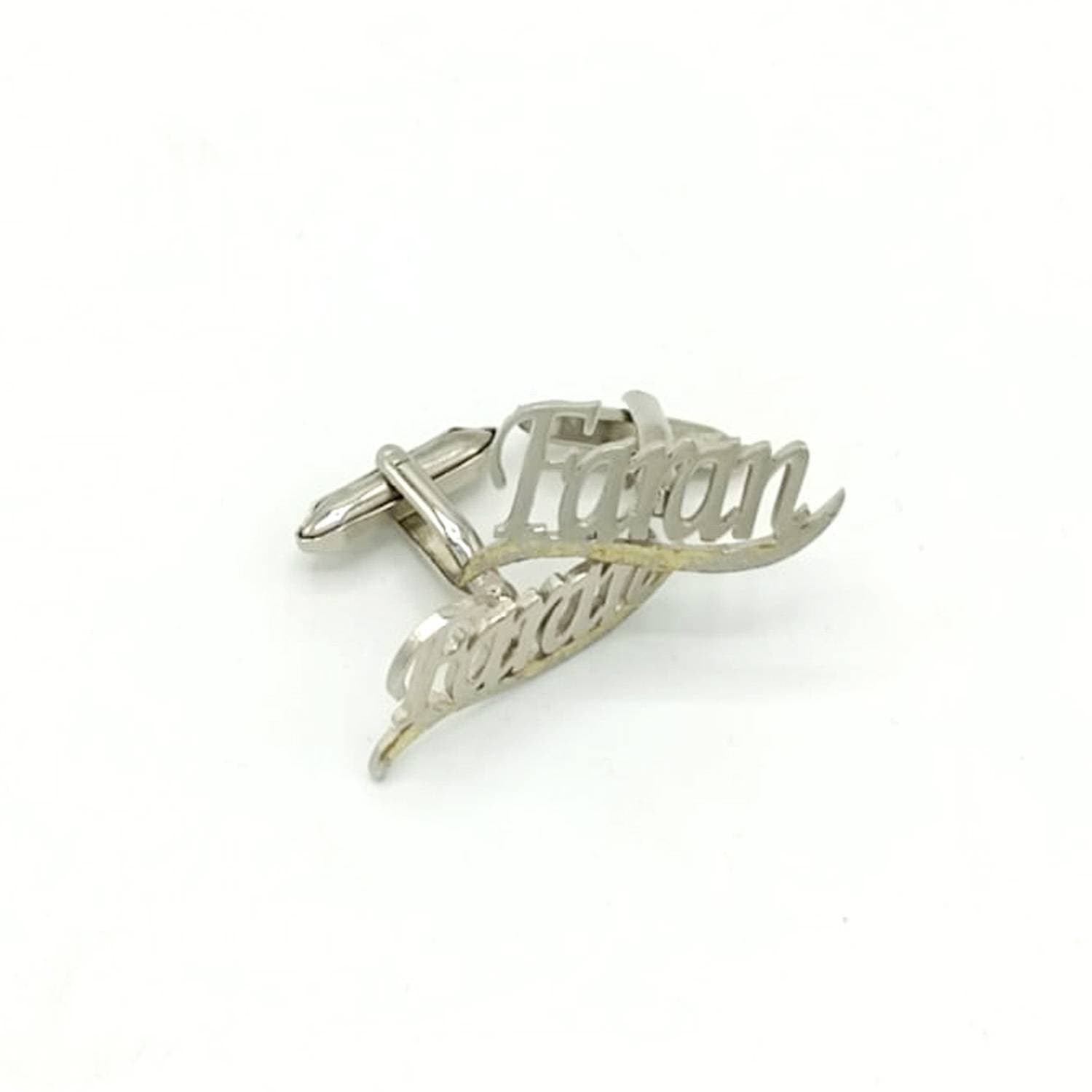 Customized Name Cufflinks With Unique- Shabnam Work Cufflinks- Design Gift Set For Men Gift Item