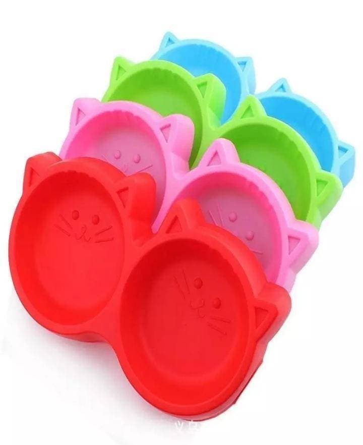 LM Cat Shaped - Double food bowl