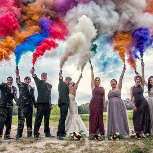 Pack Of 5 Color smoke bomb Birthday Celebration Color smoke Flare Stick Color Shell For Party Wedding