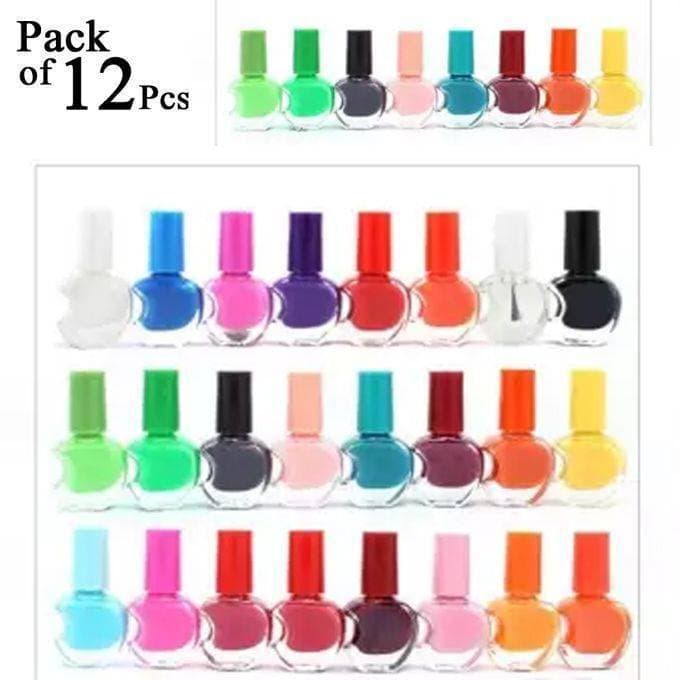 Pack of 12 - High Quality Apple Shape Nail Paints