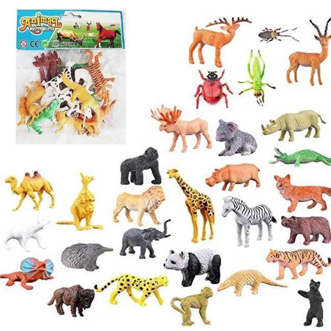 Complete Pack High Quality Rubber Wild Animal Zoo Toys For Kids & Boys