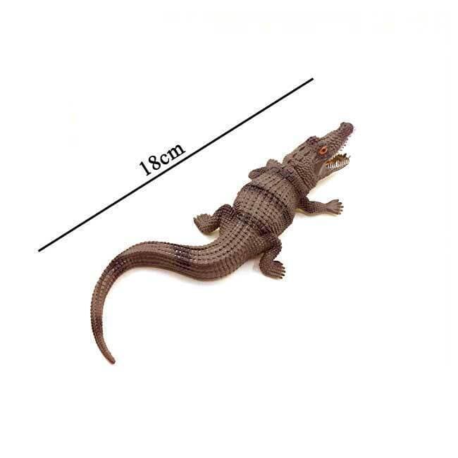 High Quality Soft Rubber Crocodile Wild Animal Zoo Toys For Kids and Boys