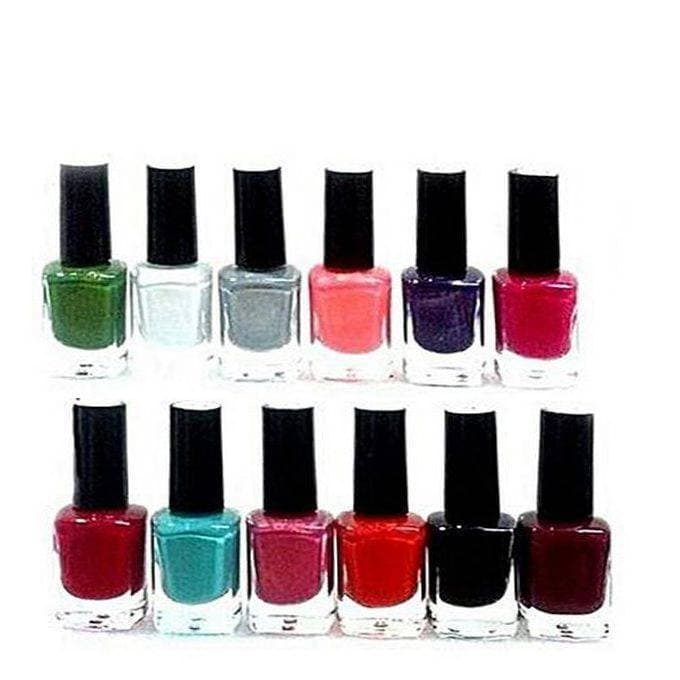 Pack Of 12 Pcs - High Quality Colorful Nail Polish
