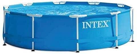 INTEX 10ft X 30in Round Metal Frame Pool ( 305 cm X 76 cm ) With Filter Pump