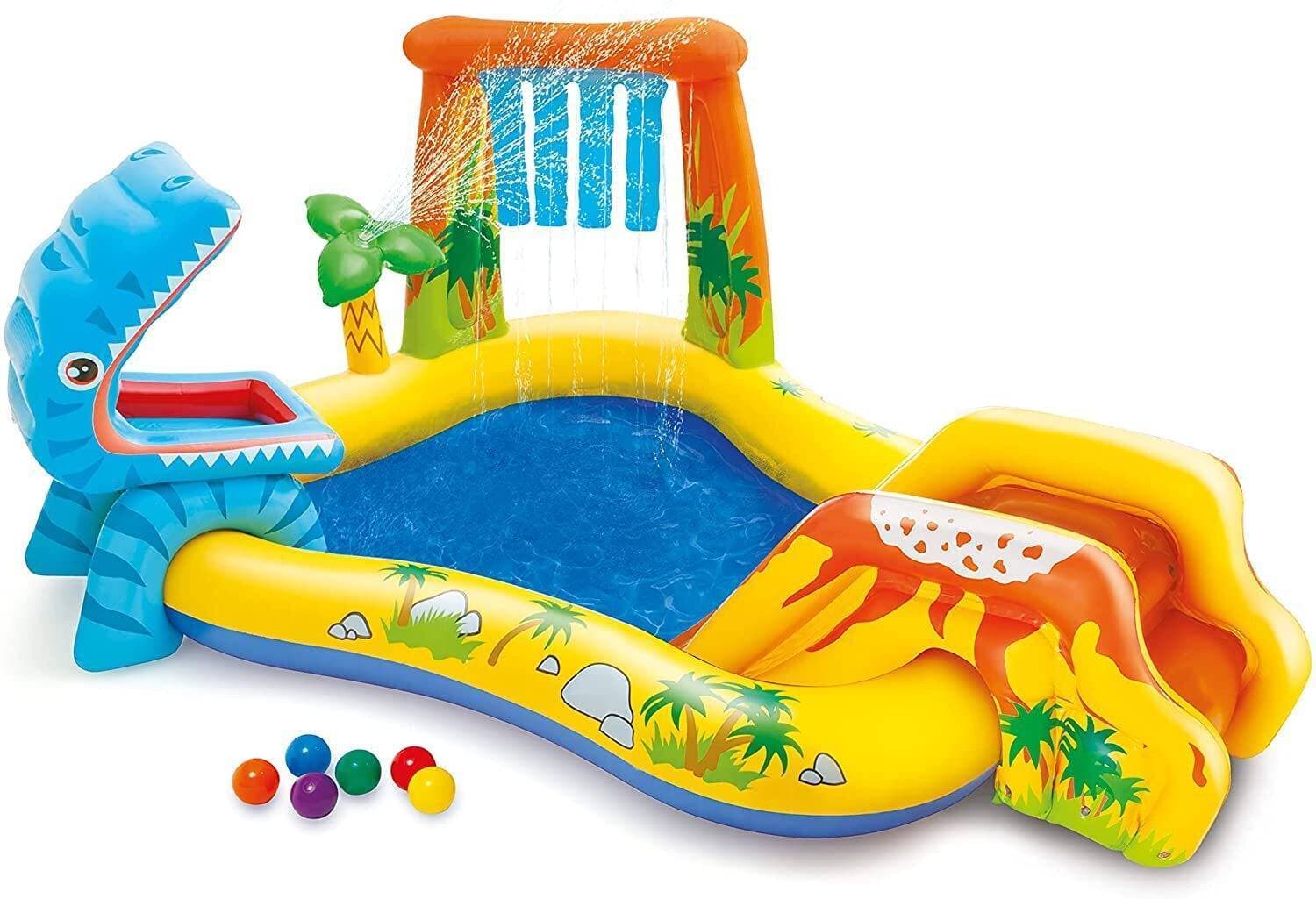 INTEX Dinosaur Play Center Swim Pool 8ft 2in X 6ft 3in X 3ft 7in
